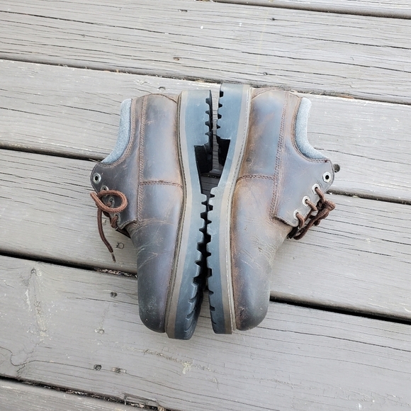 Vintage 90s y2k Skechers Bratz Brown Oiled Leather Chunky Heel Oxford Jammers 11 main image 4